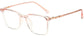 Melina Square Pink Eyeglasses from ANRRI, angle view