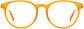 Mellyn round orange Eyeglasses from ANRRI, front view