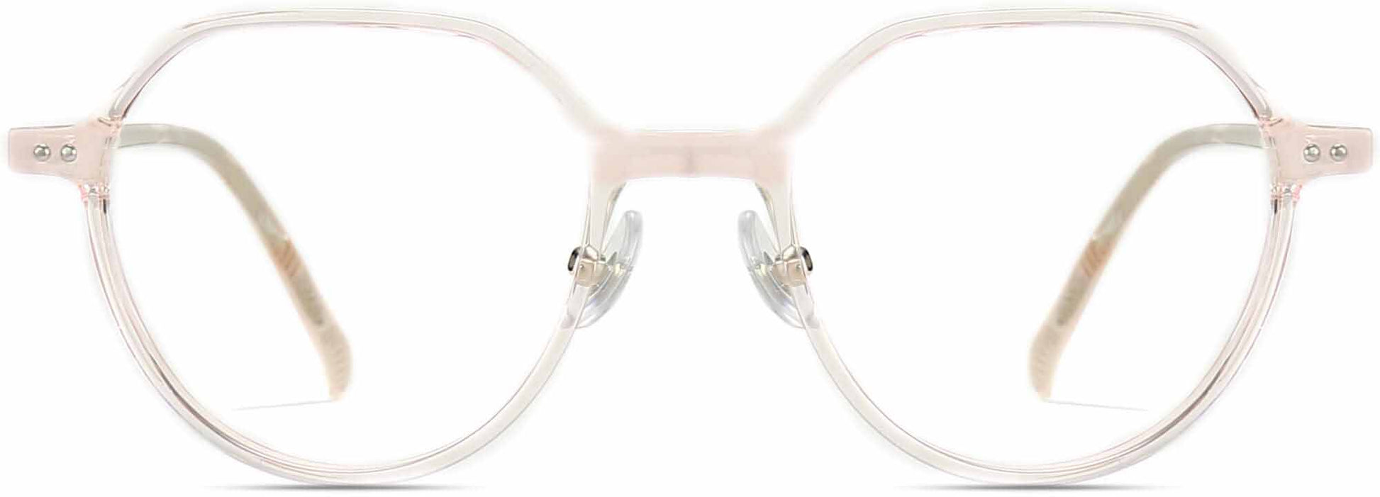 Messia Geometric Pink Eyeglasses from ANRRI, front view