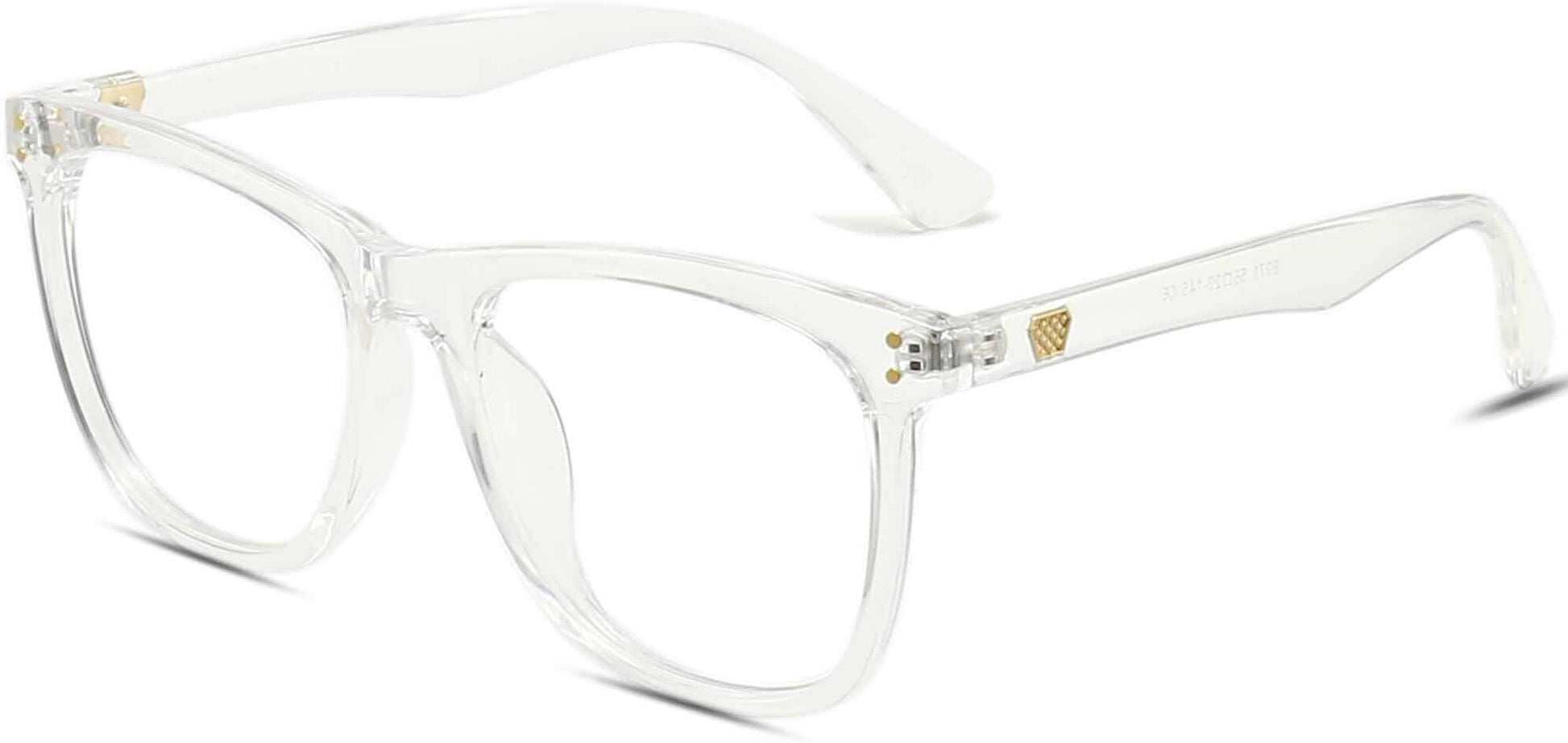 Miguel Square Clear Eyeglasses from ANRRI, angle view
