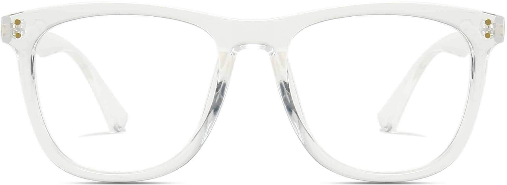 Miguel Square Clear Eyeglasses from ANRRI, front view
