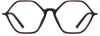 Mikaela Geometric Purple Eyeglasses from ANRRI,front view