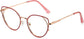 Miko Cateye Red Eyeglasses from ANRRI, angle view