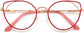 Miko Cateye Red Eyeglasses from ANRRI, closed view