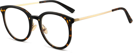 Miller Round Tortoise Eyeglasses from ANRRI, angle view