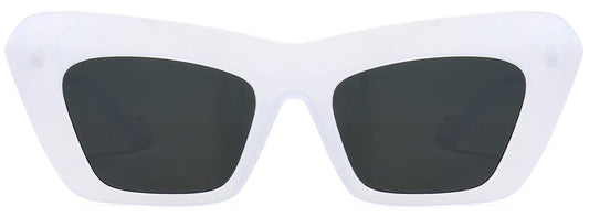 Mimi White Plastic Sunglasses from ANRRI