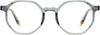 Miranda Geometric Gray Eyeglasses from ANRRI, front view