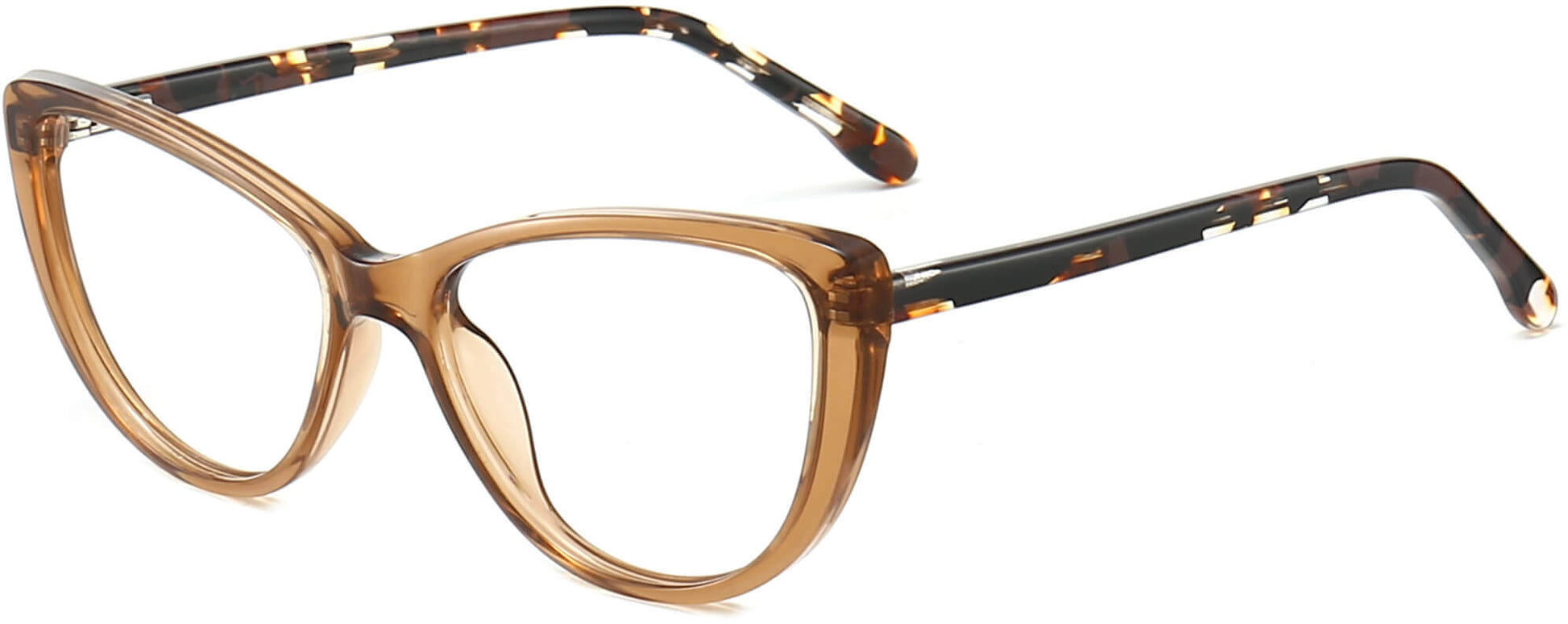 Miriam Cateye Brown Eyeglasses from ANRRI, angle view