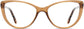 Miriam Cateye Brown Eyeglasses from ANRRI, front view