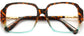 Monica Square Tortoise Eyeglasses from ANRRI, closed view