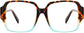 Monica Square Tortoise Eyeglasses from ANRRI,front view