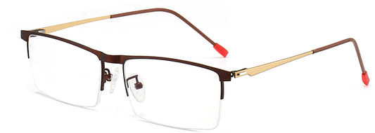 Morgan Rectangle Brown Eyeglasses from ANRRI