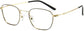 Moses Square Black Eyeglasses from ANRRI, angle view