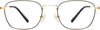 Moses Square Black Eyeglasses from ANRRI, front view