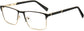 Musa Square Black Eyeglasses from ANRRI, angle view
