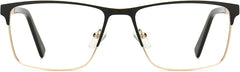 Musa Square Black Eyeglasses from ANRRI, front view