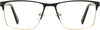 Musa Square Black Eyeglasses from ANRRI, front view