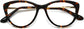Mya Cateye Tortoise Eyeglasses from ANRRI, closed view