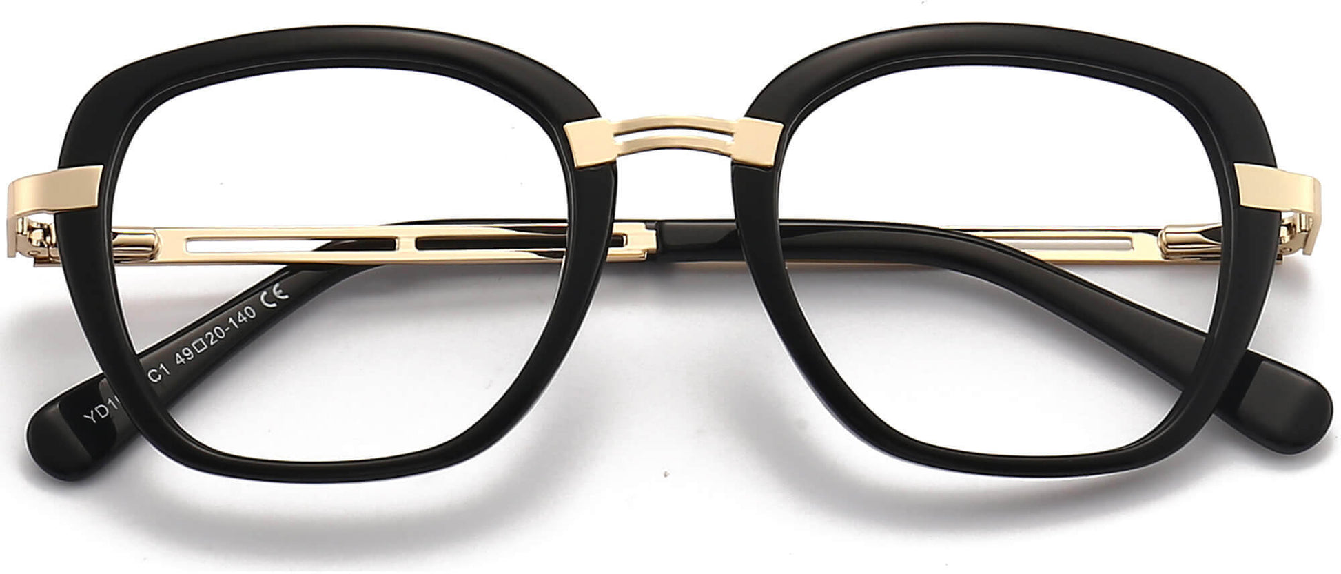 Myla Cateye Black Eyeglasses from ANRRI, closed view