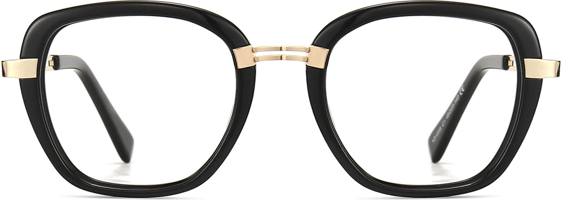 Myla Cateye Black Eyeglasses from ANRRI, front view