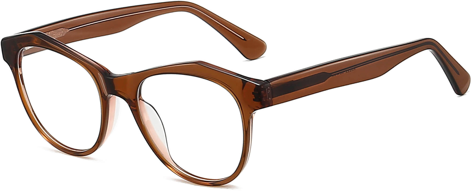 Myranda Cateye Brown Eyeglasses from ANRRI, angle view