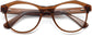 Myranda Cateye Brown Eyeglasses from ANRRI, closed view