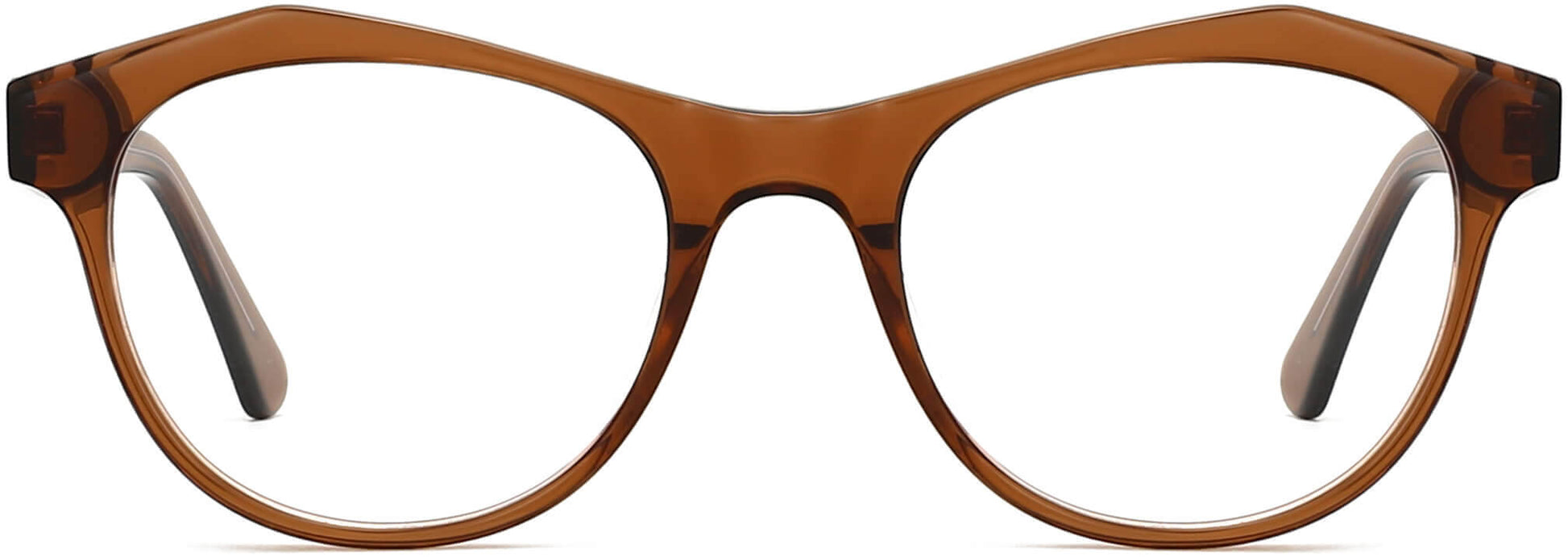 Myranda Cateye Brown Eyeglasses from ANRRI, front view