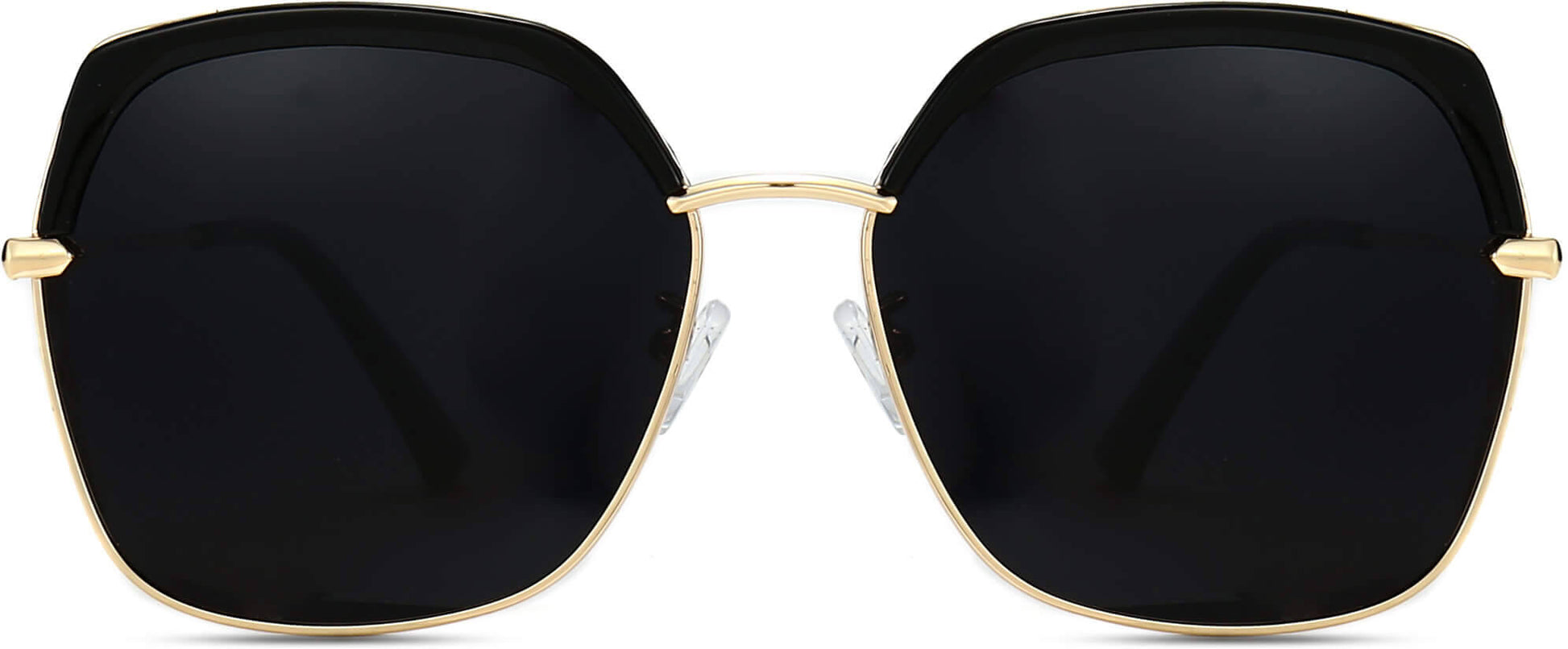 Naomi Black Plastic Sunglasses from ANRRI, front view