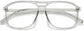 Natalia Square Clear Gray Eyeglasses from ANRRI, closed view