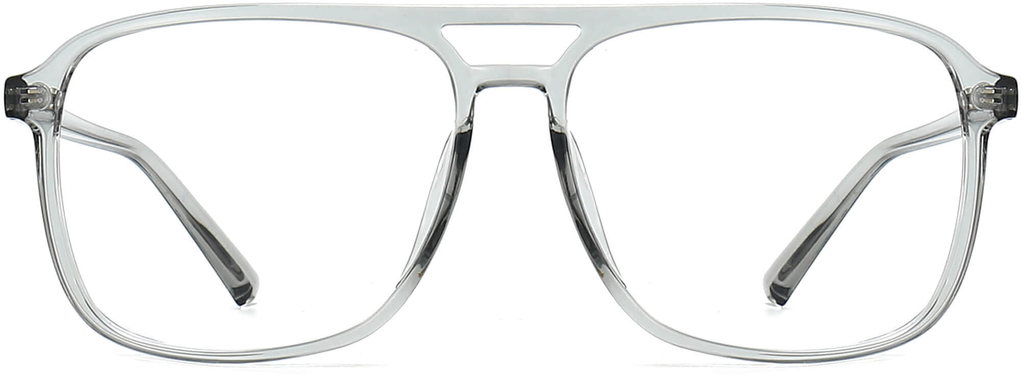 Natalia Square Clear Gray Eyeglasses from ANRRI, front view