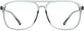 Natalia Square Clear Gray Eyeglasses from ANRRI, front view