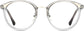 Nayeli Round Gray Eyeglasses from ANRRI, front view