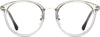 Nayeli Round Gray Eyeglasses from ANRRI, front view