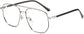 Nikolas Geometric Black Eyeglasses from ANRRI, angle view