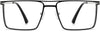 Nixon Square Black Eyeglasses from ANRRI, front view