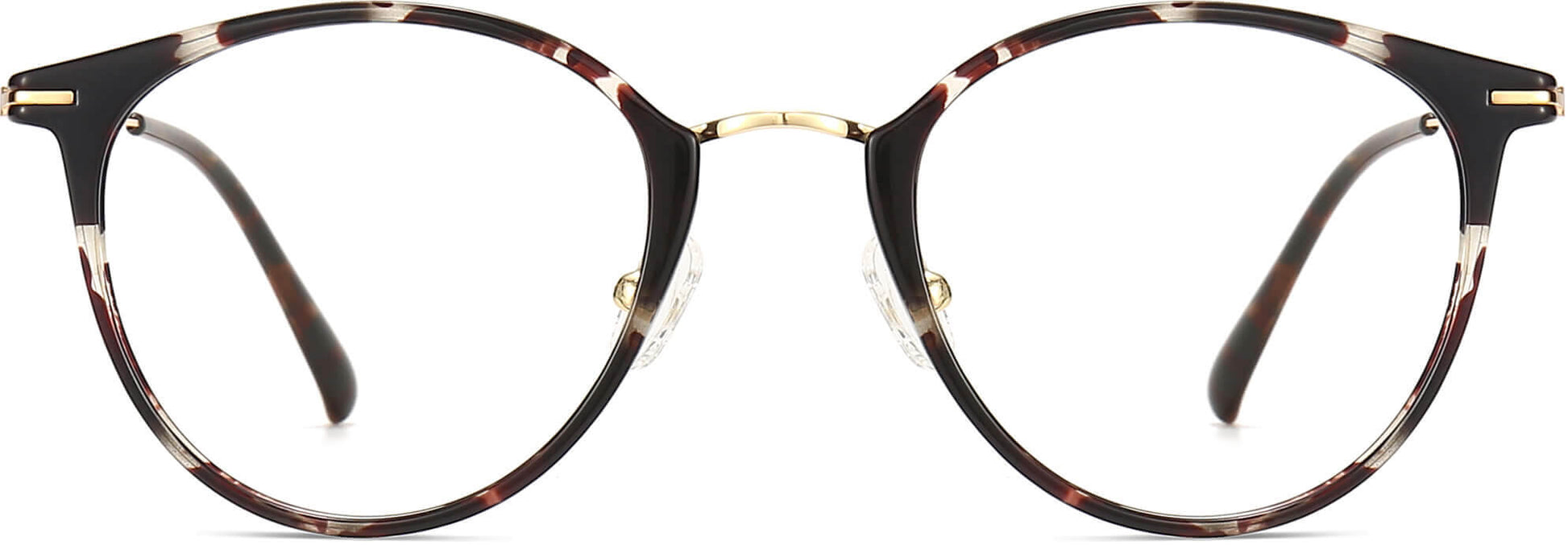Noelle Round Tortoise Eyeglasses from ANRRI, front view