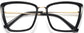 Noemi Cateye Black Eyeglasses from ANRRI, closed view