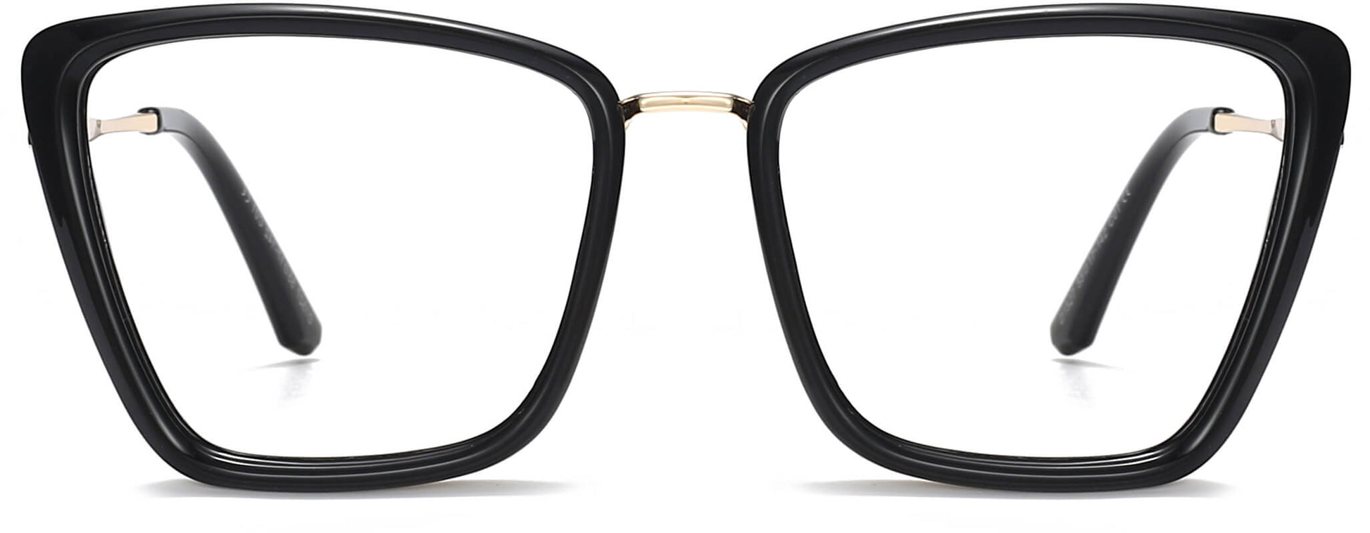 Noemi Cateye Black Eyeglasses from ANRRI, front view
