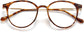 Nola Round Tortoise Eyeglasses from ANRRI, closed view