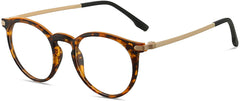 Normandy round tortoise Eyeglasses from ANRRI, angle view