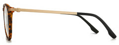 Normandy round tortoise Eyeglasses from ANRRI, side view