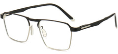 November Square Black Eyeglasses from ANRRI, angle view