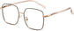 Nylah Square Black Eyeglasses from ANRRI, angle view