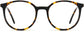 Oaklee Round Tortoise Eyeglasses from ANRRI, front view