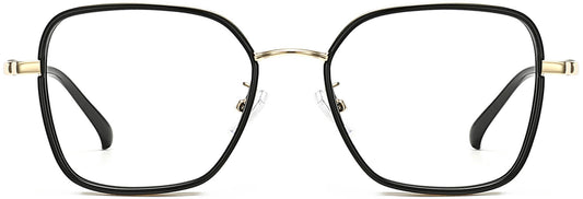 Odin Square Black Tortoise Eyeglasses from ANRRI, front view