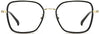 Odin Square Black Tortoise Eyeglasses from ANRRI, front view