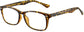 Ollie Rectangle Tortoise Eyeglasses from ANRRI, angle view