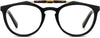 Omari Round Black Eyeglasses from ANRRI, front view