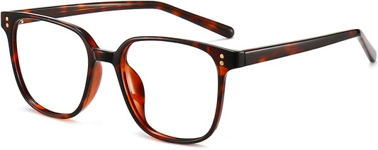 Onyx Square Tortoise Eyeglasses from ANRRI, angle view