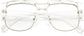 Oscar Square Clear Eyeglasses from ANRRI, closed view